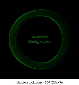 green neon circle. abstract vector illustration