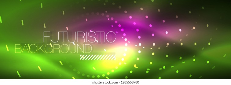 Grüner Neonpunkt, Hintergrund, Vektorgrafik