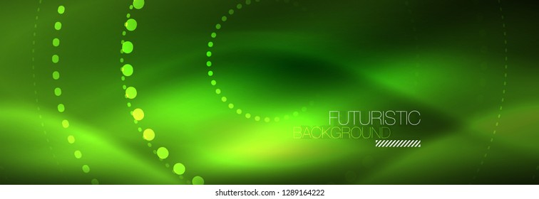 Grüner Neonpunkt, Hintergrund, Vektorgrafik