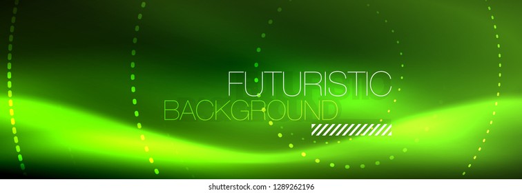 Grüner Neonpunkt, Hintergrund, Vektorgrafik