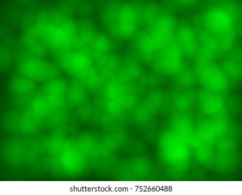 Green Neon Lights Background. Background of Circles. Christmas Lights Concept for Your Design, Decoration, Postcards and Posters.
