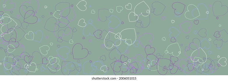 Green Neon Multicolor Love Colorful Print. Pastel Blue White Pink Purple Romantic Background. Bordo Bright Vivid Confetti Olive Modern Design. Party Hearts Mint Violet Ornamental Fabrics.