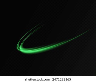 Anillo de neón verde. Círculo brillante. Efecto Resplandor. Marco de luz redondo. líneas de luz abstractas de movimiento y velocidad. Abstractas líneas de luz de movimiento y velocidad. elipse verde claro.