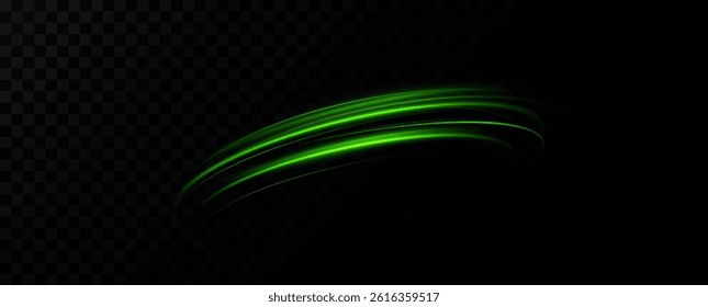 Green neon ring. Glowing circle. Glow effect. Round light frame. abstract light lines of movement and speed. Abstract light lines of movement and speed. light green ellipse.	