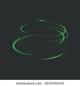 Anillo de neón verde. Círculo resplandeciente. Efecto de resplandor. Marco de luz redondo. líneas de luz abstractas de movimiento y velocidad. Líneas de luz Abstractas de movimiento y velocidad. elipse verde claro