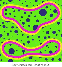 Green neon seamless pattern, wallpaper