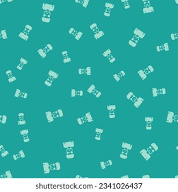 Green Nerd geek icon isolated seamless pattern on green background.  Vector