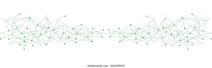 Red verde. Conexión abstracta sobre fondo blanco. Fondo de tecnología de red con puntos y líneas para escritorio. Antecedentes. Concepto abstracto moderno. Fondo de línea, tecnología de red