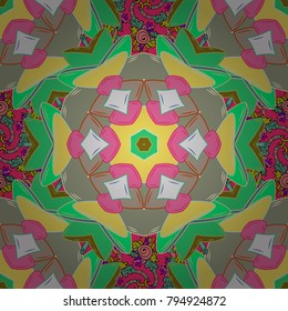 Green, neutral and pink back. Vector oriental ornament frame with decorative colored foil. Design for fashion banner, label, bridal shower or wedding invitation.