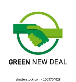 Green New Deal Logo Template Design Vector