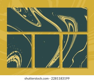 	
green nice abstract liquid marble poster set for wall decoration