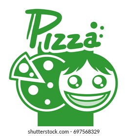 green nice pizza symbol