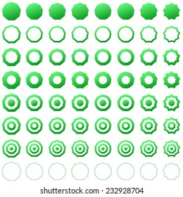 Green nonagon set
