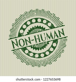Green Non-human rubber stamp