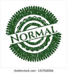 Green Normal rubber stamp with grunge texture