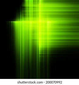 Green northern lights, aurora borealis. EPS 10 vector file included