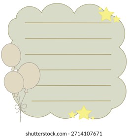 Grüne Note Dekorative Frame-Illustration