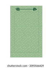 green note paper. thin yellow leaves elegant lines class appearance