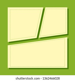 A green note template illustration