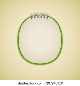 Green Notebook  Vector