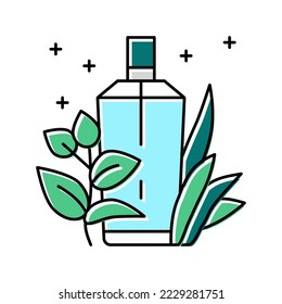vectores de iconos de color de perfume de notas verdes. signo de perfume de notas verdes. ilustración de símbolo aislado