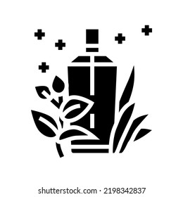 nota verde vector de icono de glifo de perfume. signo de perfume de notas verdes. ilustración de símbolo aislado