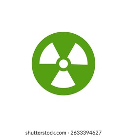 The green nuclear symbol represents ecology and sustainability, making it ideal for environmental campaigns. Its use effectively supports initiatives aimed at conserving our planet