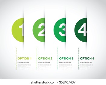 green numbered option background