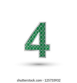 Green Numbers 4 Stock Vector (Royalty Free) 125733932 | Shutterstock