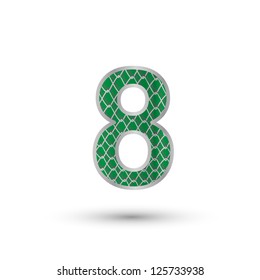 green numbers 8