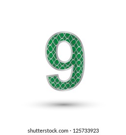 green numbers 9