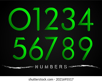 GREEN NUMBERS COLLECTION 0 - 9