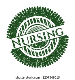 Green Nursing rubber grunge texture stamp