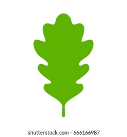 Green Oak Leaf Icon