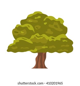  Green Oak Silhouette of a tree icon