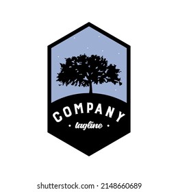 Green Oak Tree Vector Design Inspiration Logo Template