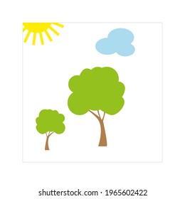 Green Oak Vector Logo Template. Green Oak Silhouette of a tree, Vector logo illustration.