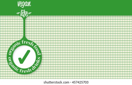 Green object and theme of vegan life