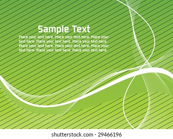  green oblique line background with mesh and sample text illustration
