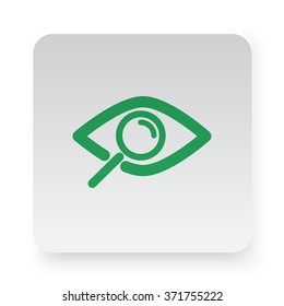 Green Observe icon in circle on white app button