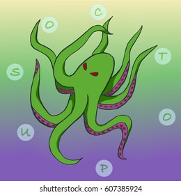 Green octopus