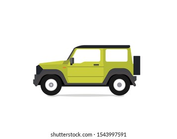 Green off road vehicle vector
