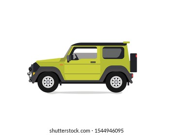 Green off road vehicle vector