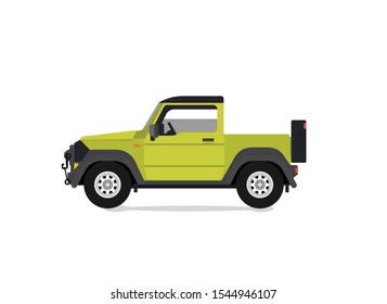 Green off road vehicle vector