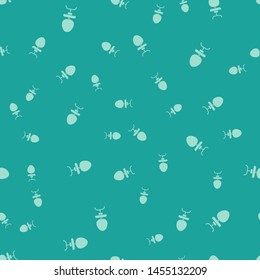 Green Office chair icon isolated seamless pattern on green background.  Vector Illustration