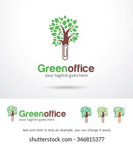 Green Office Logo Template Design Vector