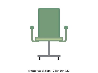 Silla verde de oficina o estudio