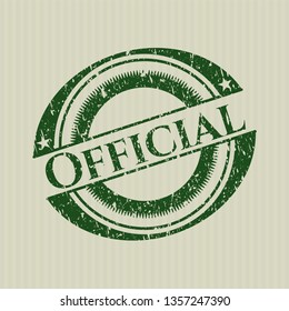 Green Official distressed grunge style stamp