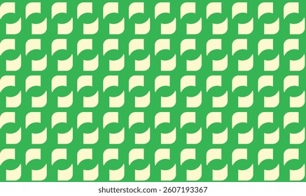 Green ofwhite seamless shape pattern background