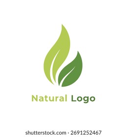 Vetor de modelo de logotipo de folha e óleo verde